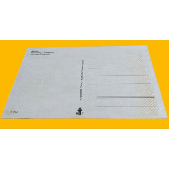 Vintage Zurich Switzerland Postcard Featuring River Limmat & Quaibrücke - Picture 4 of 4